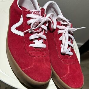 Vans Bold Red Canvas Shoes